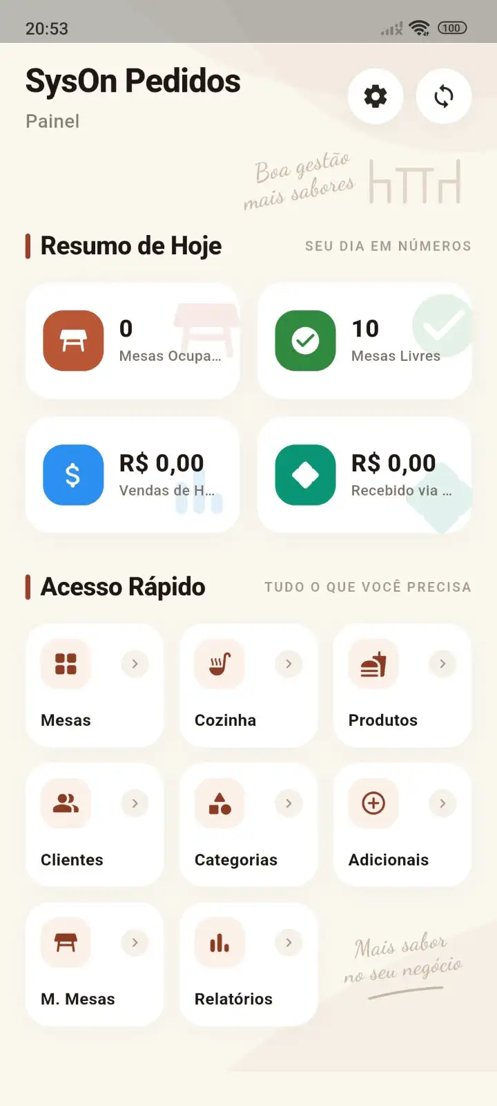 Tela do SysOn Pedidos